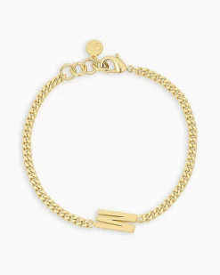 gorjana Wilder Alphabet Bracelet 18k Gold Plated Discount