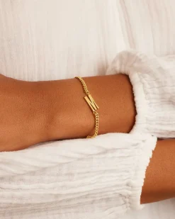 gorjana Wilder Alphabet Bracelet 18k Gold Plated Discount