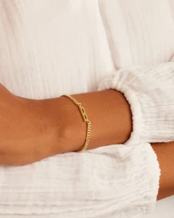 gorjana Wilder Alphabet Bracelet 18k Gold Plated Discount