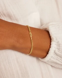 gorjana Wilder Alphabet Bracelet 18k Gold Plated Discount