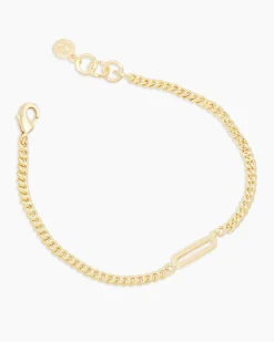 gorjana Wilder Alphabet Bracelet 18k Gold Plated Discount
