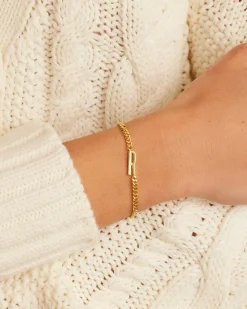 gorjana Wilder Alphabet Bracelet 18k Gold Plated Discount