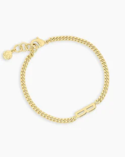 gorjana Wilder Alphabet Bracelet 18k Gold Plated Discount