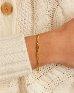 gorjana Wilder Alphabet Bracelet 18k Gold Plated Discount