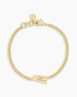 gorjana Wilder Alphabet Bracelet 18k Gold Plated Discount