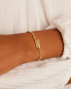 gorjana Wilder Alphabet Bracelet 18k Gold Plated Discount