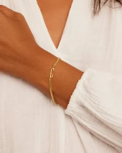 gorjana Wilder Alphabet Bracelet 18k Gold Plated Discount