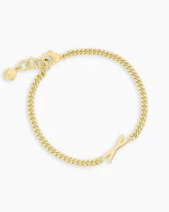 gorjana Wilder Alphabet Bracelet 18k Gold Plated Discount