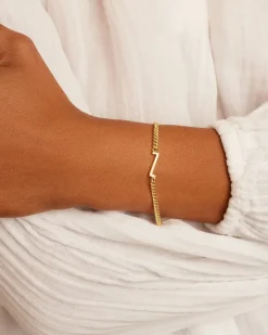 gorjana Wilder Alphabet Bracelet 18k Gold Plated Discount