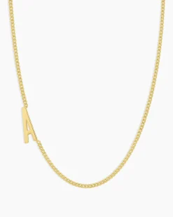 gorjana Wilder Alphabet Necklace 18k Gold Plated Fashion