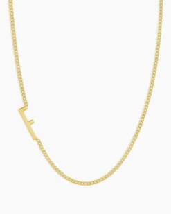 gorjana Wilder Alphabet Necklace 18k Gold Plated Fashion