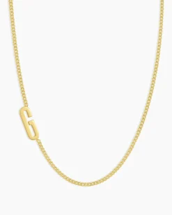 gorjana Wilder Alphabet Necklace 18k Gold Plated Fashion