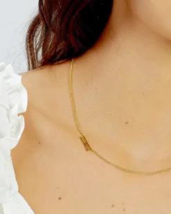 gorjana Wilder Alphabet Necklace 18k Gold Plated Fashion