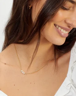 gorjana Wilder Alphabet Necklace 18k Gold Plated Fashion