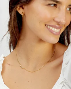 gorjana Wilder Alphabet Necklace 18k Gold Plated Fashion