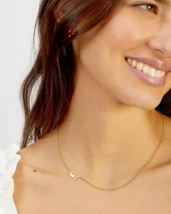 gorjana Wilder Alphabet Necklace 18k Gold Plated Fashion
