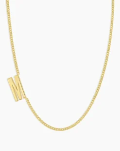 gorjana Wilder Alphabet Necklace 18k Gold Plated Fashion