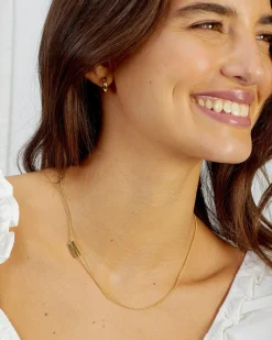 gorjana Wilder Alphabet Necklace 18k Gold Plated Fashion