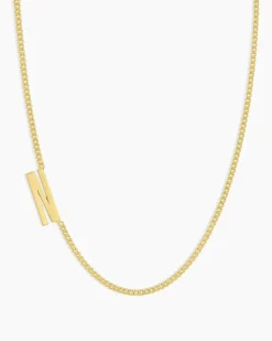 gorjana Wilder Alphabet Necklace 18k Gold Plated Fashion