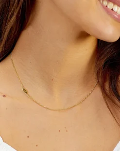 gorjana Wilder Alphabet Necklace 18k Gold Plated Fashion