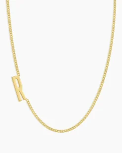 gorjana Wilder Alphabet Necklace 18k Gold Plated Fashion