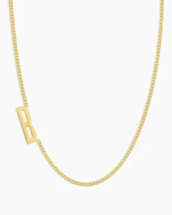 gorjana Wilder Alphabet Necklace 18k Gold Plated Fashion