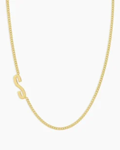 gorjana Wilder Alphabet Necklace 18k Gold Plated Fashion