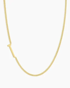 gorjana Wilder Alphabet Necklace 18k Gold Plated Fashion