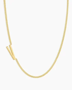 gorjana Wilder Alphabet Necklace 18k Gold Plated Fashion