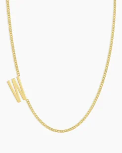 gorjana Wilder Alphabet Necklace 18k Gold Plated Fashion
