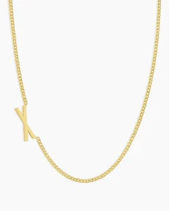 gorjana Wilder Alphabet Necklace 18k Gold Plated Fashion