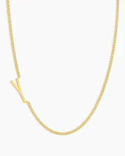 gorjana Wilder Alphabet Necklace 18k Gold Plated Fashion