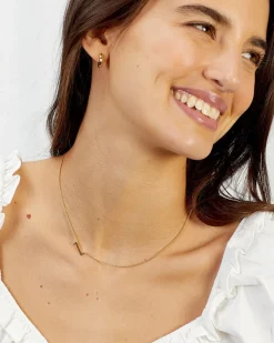 gorjana Wilder Alphabet Necklace 18k Gold Plated Fashion
