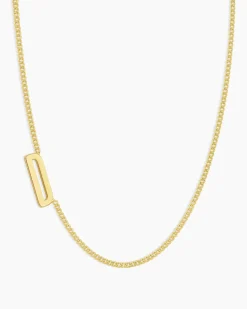 gorjana Wilder Alphabet Necklace 18k Gold Plated Fashion