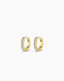 gorjana Wilder Shimmer Bar Huggies 18k Gold Plated Fashion