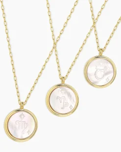 gorjana Zodiac Necklace 18k Gold Plated Outlet