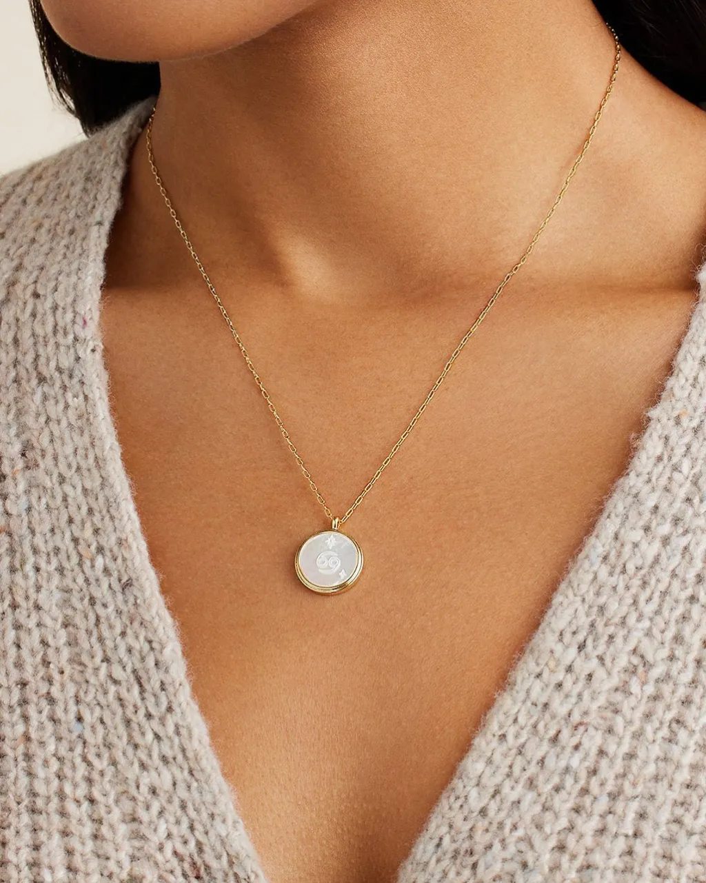 gorjana Zodiac Necklace 18k Gold Plated Outlet