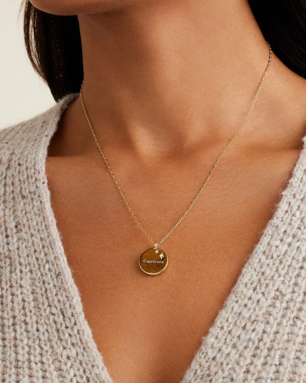 gorjana Zodiac Necklace 18k Gold Plated Outlet