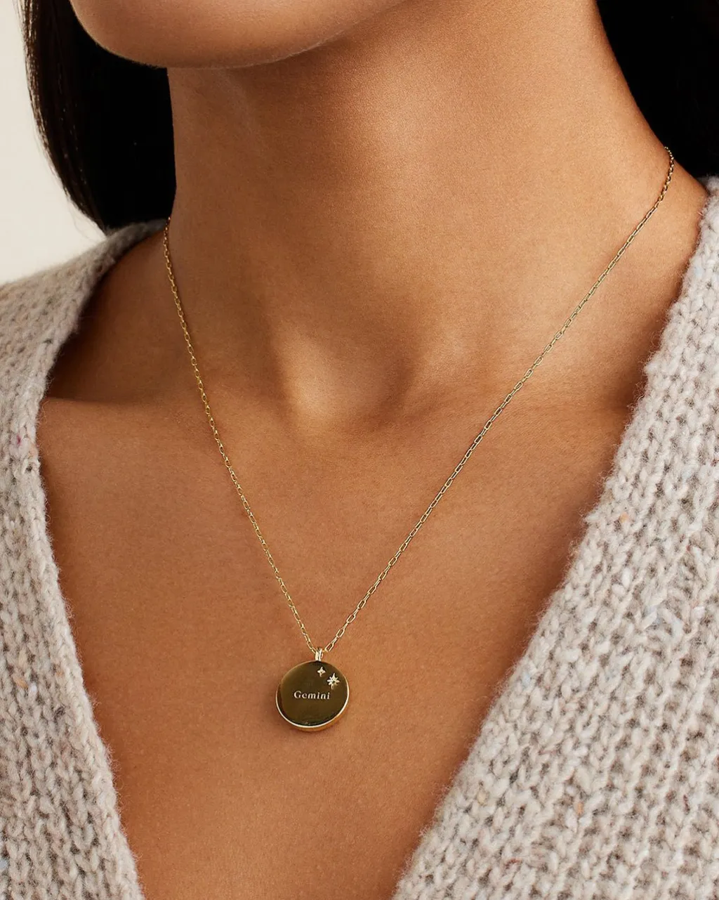 gorjana Zodiac Necklace 18k Gold Plated Outlet