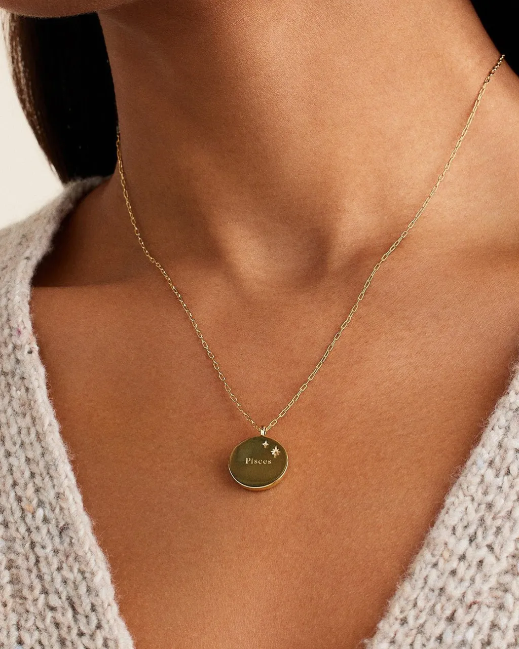 gorjana Zodiac Necklace 18k Gold Plated Outlet