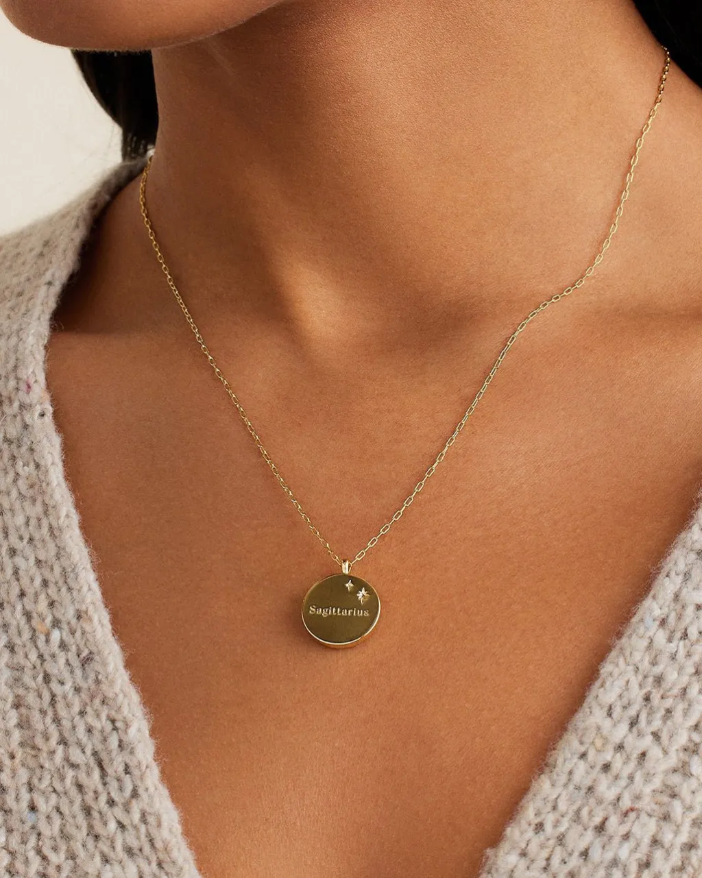 gorjana Zodiac Necklace 18k Gold Plated Outlet