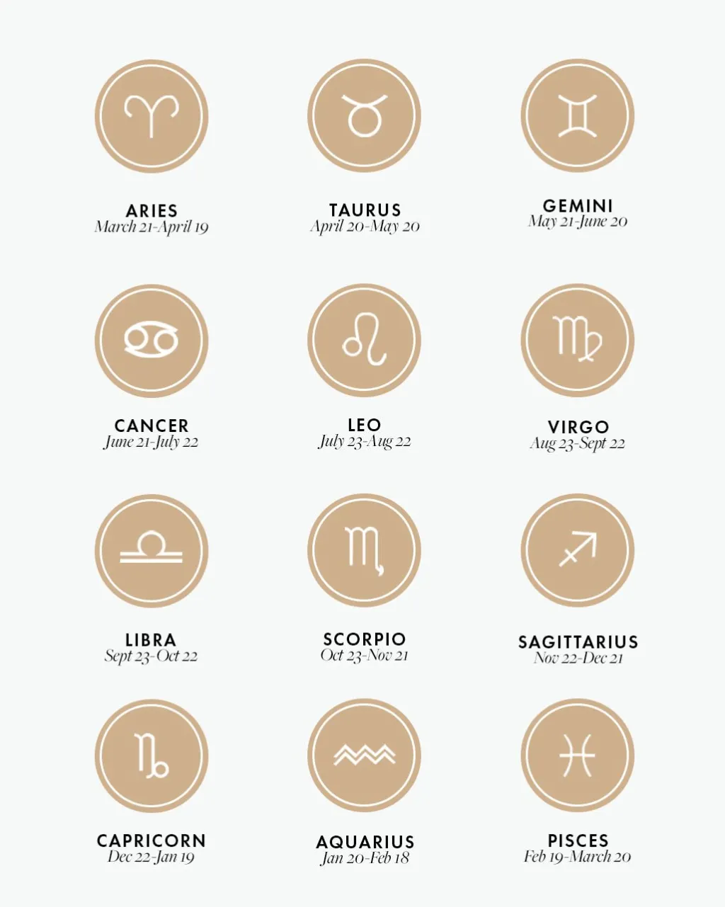 gorjana Zodiac Necklace 18k Gold Plated Outlet