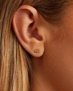 gorjana Zodiac Single Stud 18k Gold Plated Hot