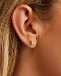 gorjana Zodiac Single Stud 18k Gold Plated Hot