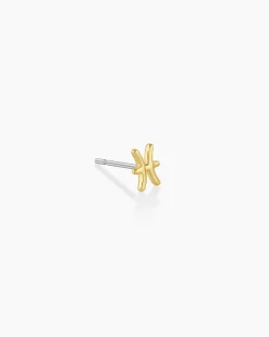 gorjana Zodiac Single Stud 18k Gold Plated Hot