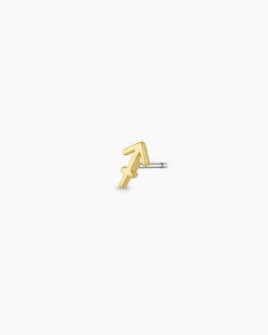 gorjana Zodiac Single Stud 18k Gold Plated Hot