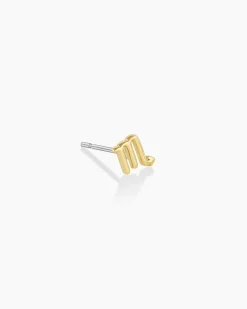 gorjana Zodiac Single Stud 18k Gold Plated Hot