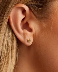gorjana Zodiac Single Stud 18k Gold Plated Hot