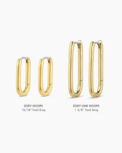 gorjana Zoey Hoops 18k Gold Plated Clearance