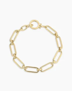 gorjana Zoey Statement Link Bracelet 18k Gold Plated Fashion